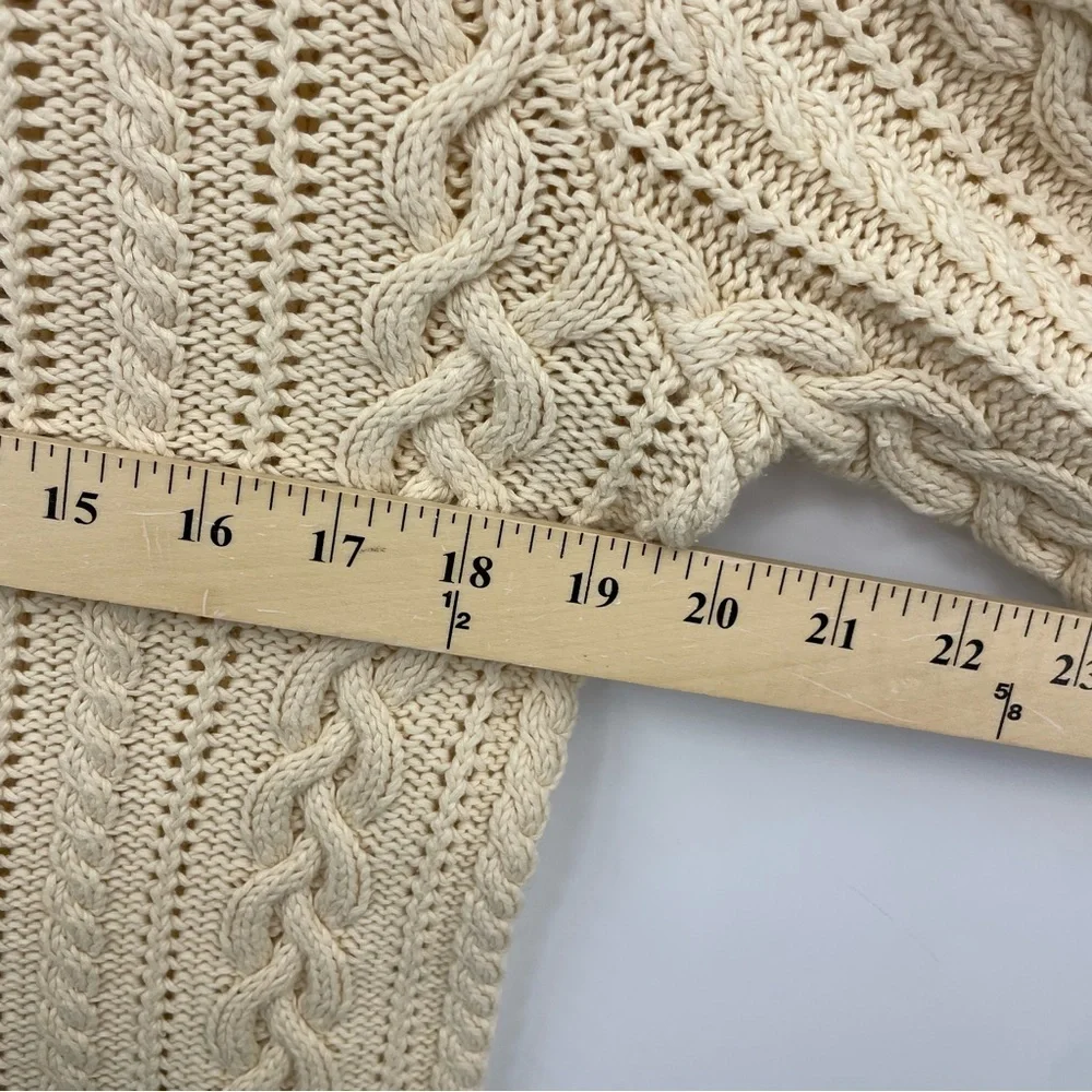 VTG Y2K Lauren Ralph Lauren pullover Sweater LP Cable Knit old money Cottage‎